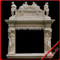 Home Decorative Grand Stone Indoor Used Fireplace Mantel (YL-B017)